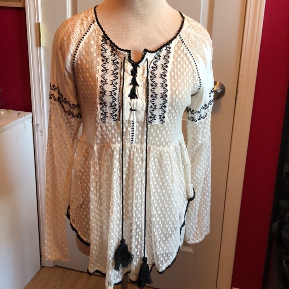 Anthropologie Hazel lace top sz S